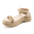 Sandalia Flatform Media Vizzano Feminina Bege