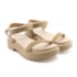 Sandalia Flatform Media Vizzano Feminina Bege