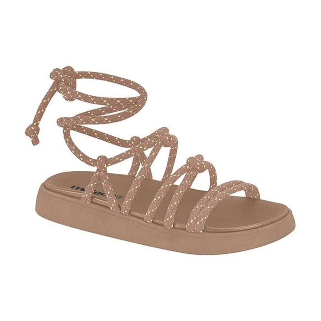 Sandália Flatform Moleca Feminina Nude
