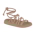 Sandália Flatform Moleca Feminina Nude