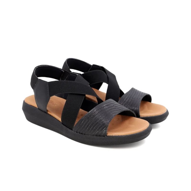 Sandália Flatform Usaflex Feminina Preto