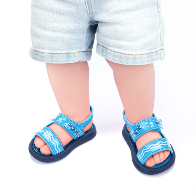 Sandália Grendene Kids Baby Shark Unissex Azul