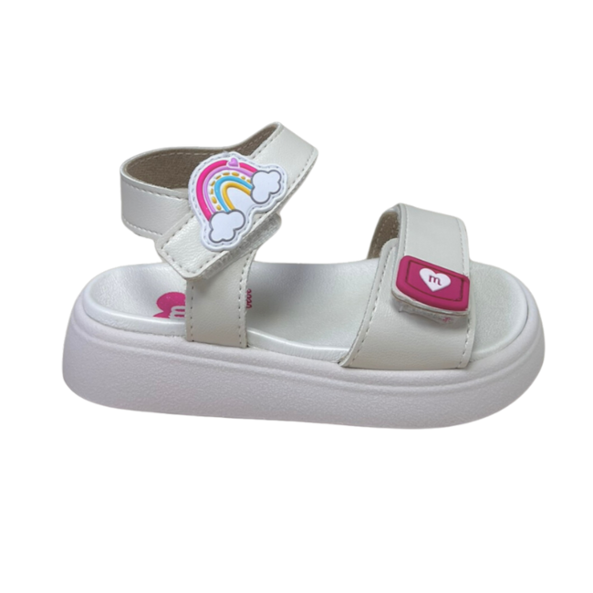 Sandália Infantil Molekinha Feminino Branco Off