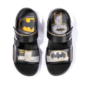 Sandália Papete Grendene Kids Batman Batwing com Nave Infantil Masculina Preto
