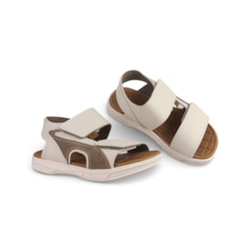 Sandália Papete Molekinho Infantil Masculino Branco Off