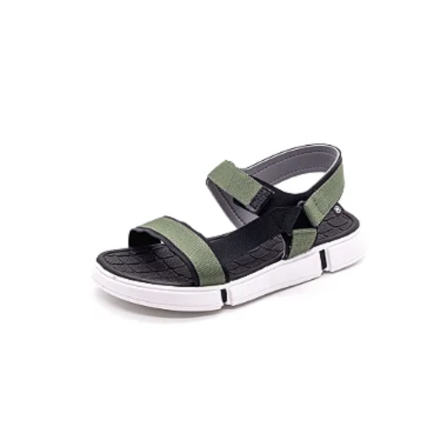 Sandália Papete Molekinho Infantil Masculino  e Verde Militar Preto