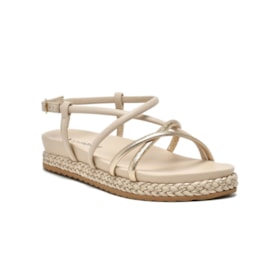 Sandalia Papete Via Marte Feminina Gold