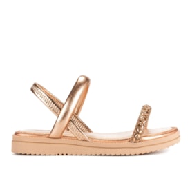 Sandalia Pink Cats Infantil Flatform Feminina Ouro Velho