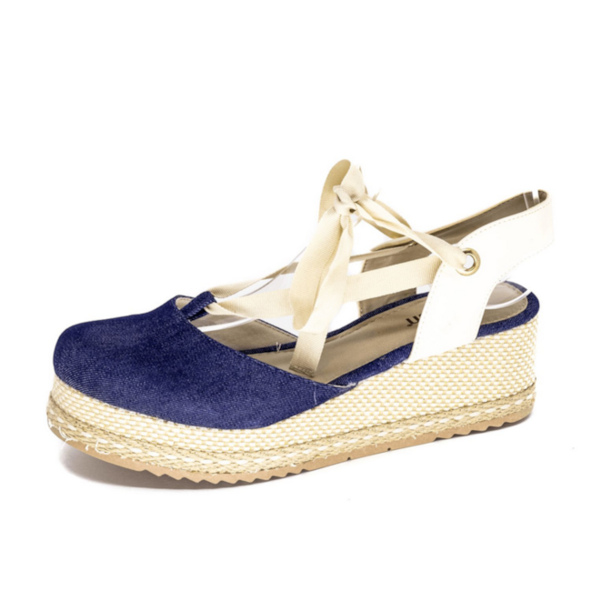 Sandália Plataforma Lumman Feminina Jeans