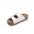 Sandalia Plataforma Moleca Birken Feminina Branco Off