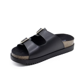 Sandalia Plataforma Moleca Birken Feminina Preto