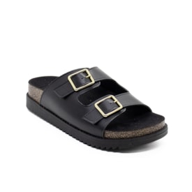 Sandalia Plataforma Moleca Birken Feminina Preto