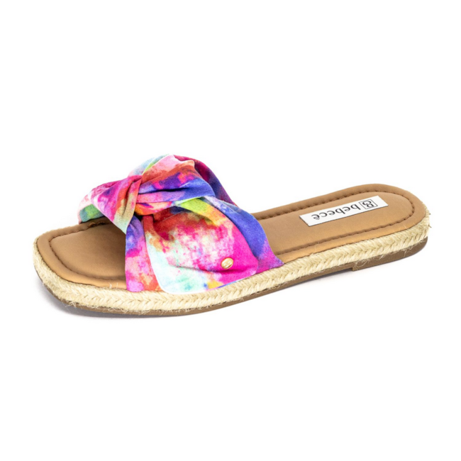 Sandalia Plataforma Tie Dye Bebece Feminina