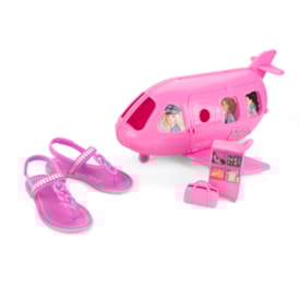 Sandalia Rasteira Barbie Infantil Feminina Lilas