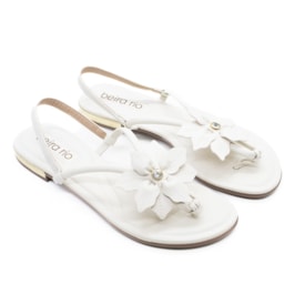 Sandália Rasteira Beira Rio Feminina Branco Off Sandália Rasteira Beira Rio Feminina Branco Off