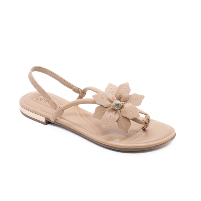 Sandália Rasteira Beira Rio Feminina Nude