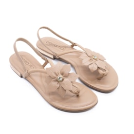 Sandália Rasteira Beira Rio Feminina Nude