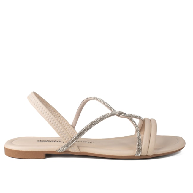Sandalia Rasteira Dakota Feminino Tule