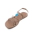 Sandália Rasteira Lu Rezende Femina Nogueira