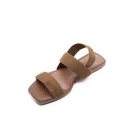 Sandália Rasteira Lu Rezende Feminina Caramelo