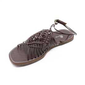 Sandália Rasteira Lu Rezende Feminina Chocolate