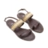 Sandália Rasteira Lu Rezende Feminina Chocolate