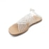 Sandália Rasteira Lu Rezende Feminina Off White