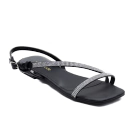 Sandalia Rasteira Lu Rezende Feminino Preto