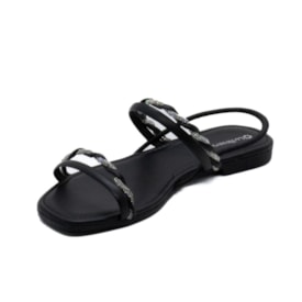 Sandalia Rasteira Lu Rezende Feminino Preto