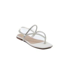Sandalia Rasteira Marina Carvalho Feminina Off White