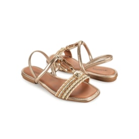 Sandália Rasteira Mississipi Feminina Caramelo