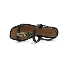 Sandália Rasteira Mississipi Feminina Rives Preto