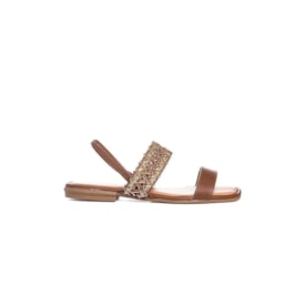 Sandália Rasteira Mississipi Feminina Tabaco