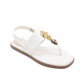 Sandália Rasteira Modare Feminina Branco Off Sandália Rasteira Modare Feminina Branco Off