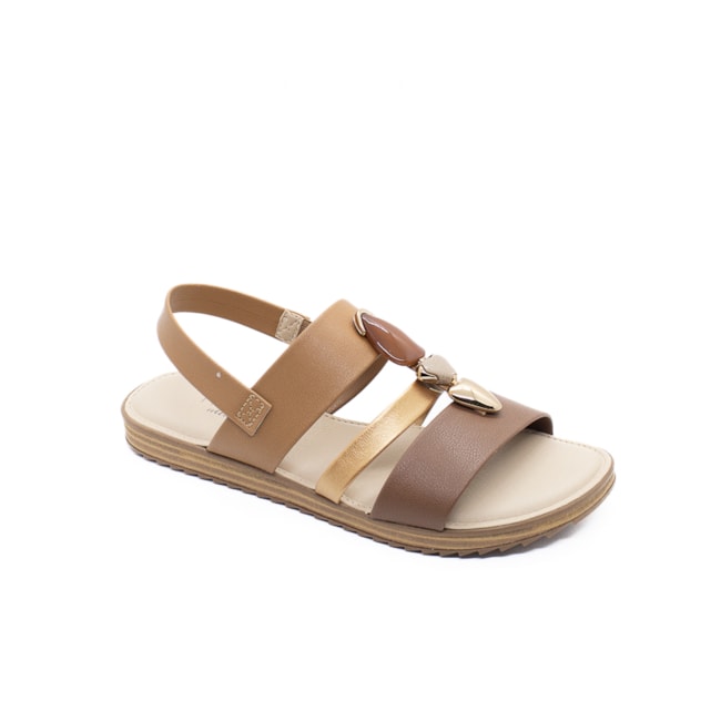 Sandália Rasteira Modare Feminina Camel