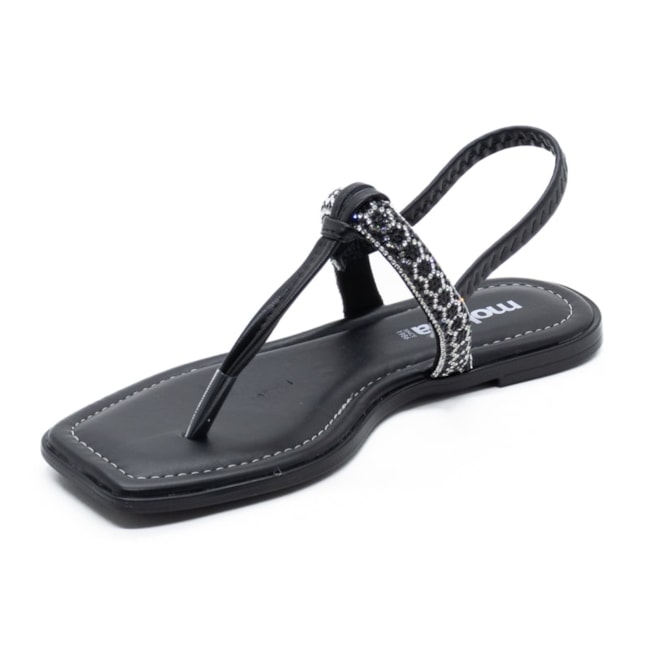 Sandalia Rasteira Moleca Feminina Preto