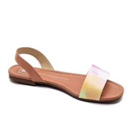 Sandália Rasteira Moleca Feminina Tie Dye