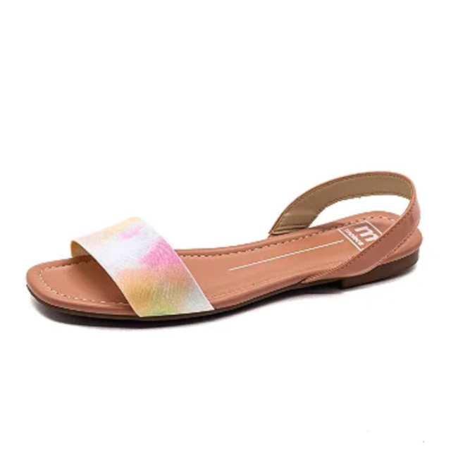 Sandália Rasteira Moleca Feminina Tie Dye