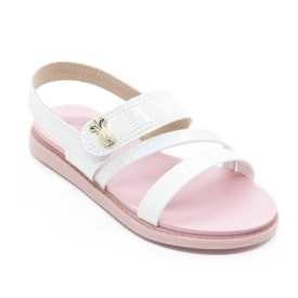 Sandalia Rasteira Molekinha Infantil Feminina Branco