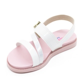 Sandalia Rasteira Molekinha Infantil Feminina Branco