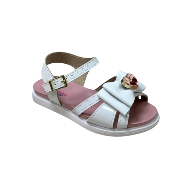 Sandália Rasteira Molekinha Infantil Feminina Branco