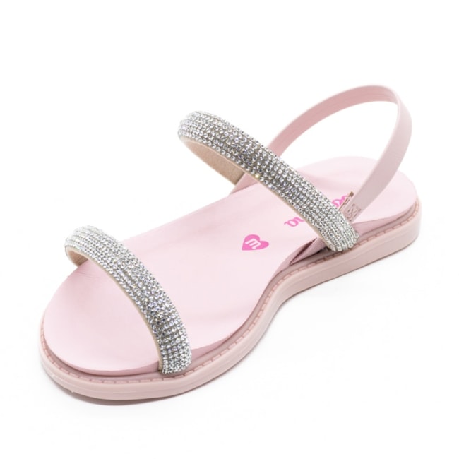 Sandalia Rasteira Molekinha Infantil Feminina Rosa