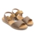 Sandalia Rasteira Usaflex Feminino Camel