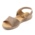 Sandalia Rasteira Usaflex Feminino Camel