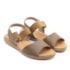 Sandalia Rasteira Usaflex Feminino Camel