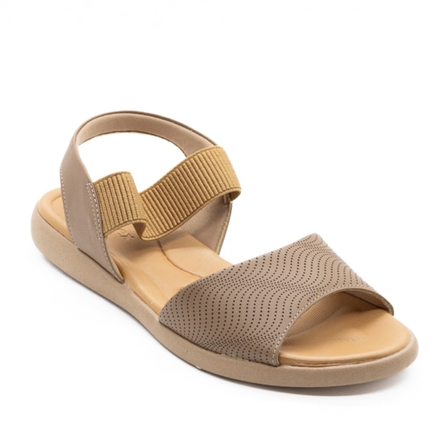 Sandalia Rasteira Usaflex Feminino Camel