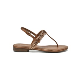 Sandália Rasteira Via Marte Feminina Cobre