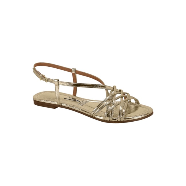 Sandália Rasteira Vizzano Feminina Dourado