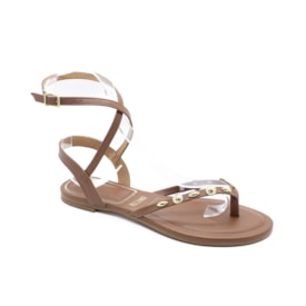 Sandália Rasteira Vizzano Feminina Mocca