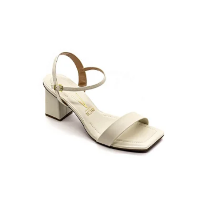 Sandália Salta Baixo Vizzano Feminina Branco Off
